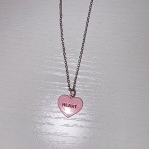 Pink Heart Pendant Necklace